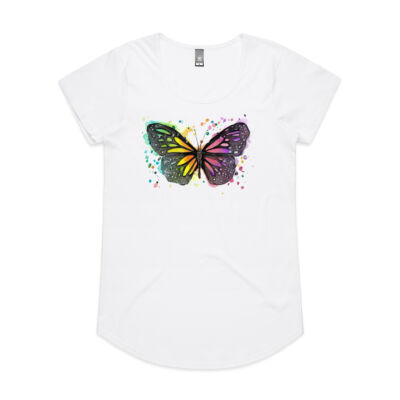 Rainbow Butterfly - Womens Mali Tee Thumbnail