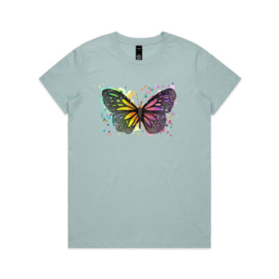 Rainbow Butterfly - Womens Maple Tee Thumbnail