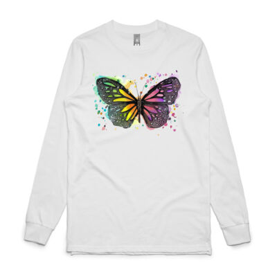 Rainbow Butterfly - Mens Base Longsleeve Tee Thumbnail