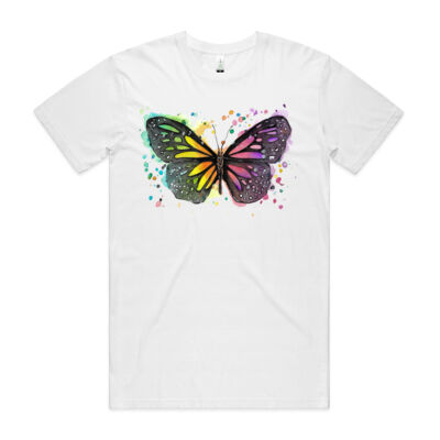 Rainbow Butterfly - Mens Staple Organic Tee Thumbnail