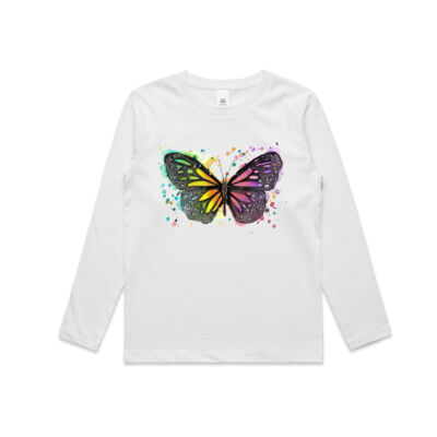 Rainbow Butterfly - Kids Longsleeve Tee Thumbnail