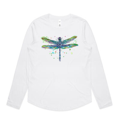 Whimscial Dragonfly - Womens Curve Longsleeve Tee Thumbnail