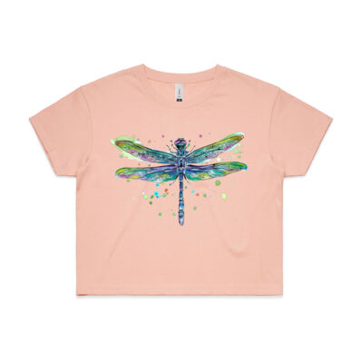 Whimscial Dragonfly - Womens Crop Tee Thumbnail