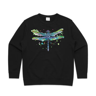 Whimscial Dragonfly - Womens Premium Crew Thumbnail