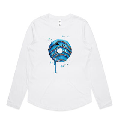 Ocean Donut - Womens Curve Longsleeve Tee Thumbnail