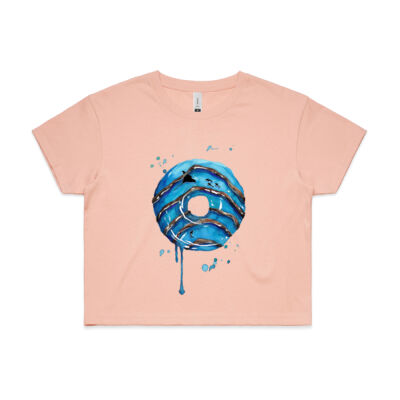 Ocean Donut - Womens Crop Tee Thumbnail