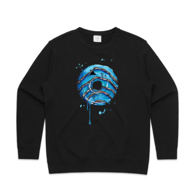 Ocean Donut - Womens Premium Crew Thumbnail