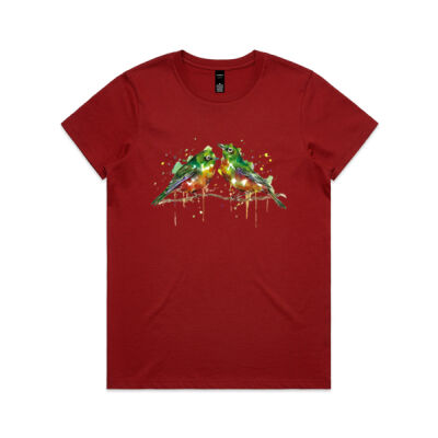 Cheerful Waxeyes - Womens Maple Tee Thumbnail
