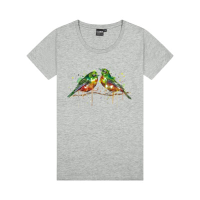 Cheerful Waxeyes - Womens Silhouette Tee Thumbnail