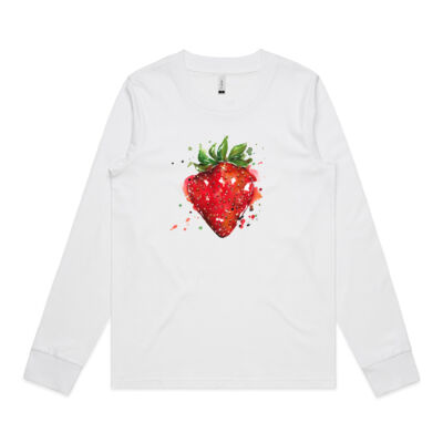 Strawberry Splash - Womens Dice Longsleeve Tee Thumbnail