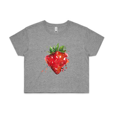 Strawberry Splash - Womens Crop Tee Thumbnail
