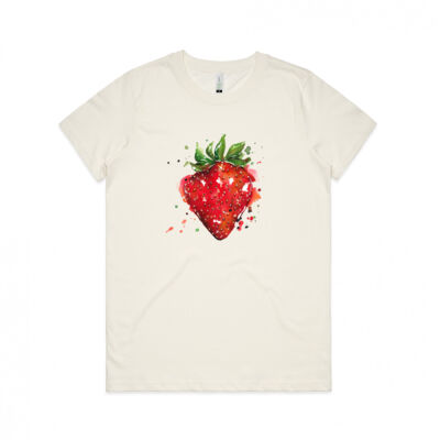 Strawberry Splash - Womens Maple Organic Tee Thumbnail