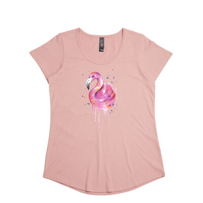 Flamingo Swirl - Womens Stacy Tee Thumbnail