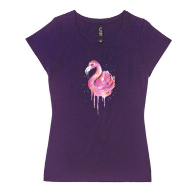 Flamingo Swirl - Womens Icon Tee Thumbnail