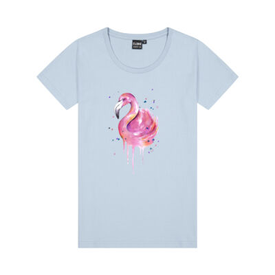 Flamingo Swirl - Womens Silhouette Tee Thumbnail