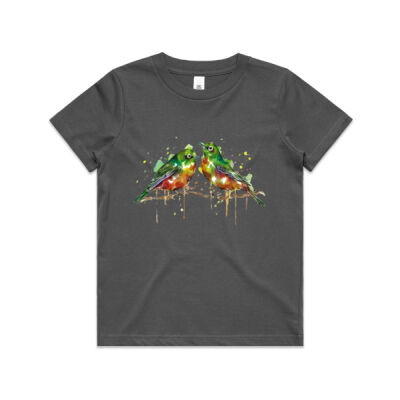 Cheerful Waxeyes - Kids Youth T shirt Thumbnail