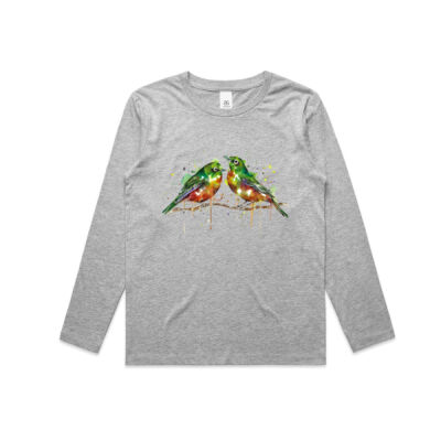 Cheerful Waxeyes - Kids Longsleeve Tee Thumbnail