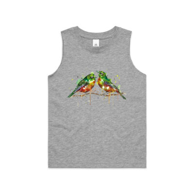 Cheerful Waxeyes - Kids Barnard Tank Thumbnail