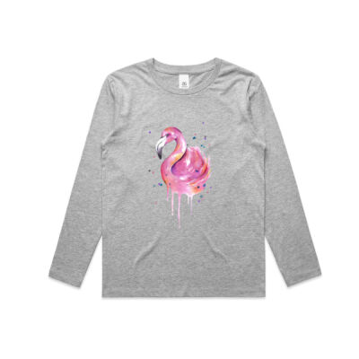 Flamingo Swirl - Kids Longsleeve Tee Thumbnail