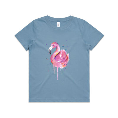 Flamingo Swirl - Kids Youth T shirt Thumbnail
