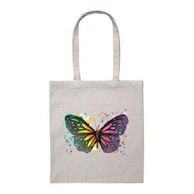 Rainbow Butterfly - Heavy Duty Canvas Tote Bag Thumbnail
