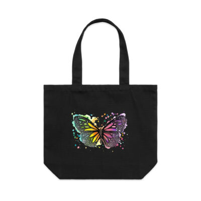 Rainbow Butterfly - Shoulder Tote Thumbnail