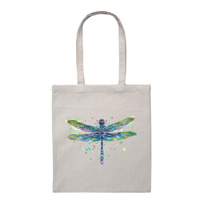 Whimscial Dragonfly - Heavy Duty Canvas Tote Bag Thumbnail