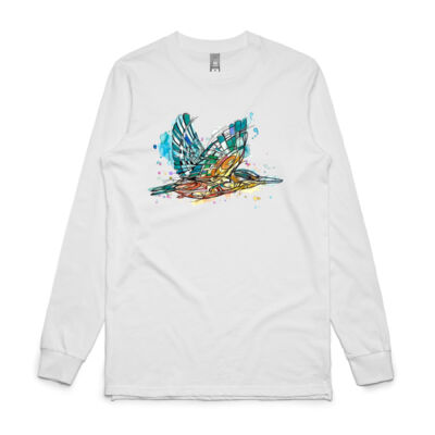 Geometric Kingfisher - Mens Base Longsleeve Tee Thumbnail