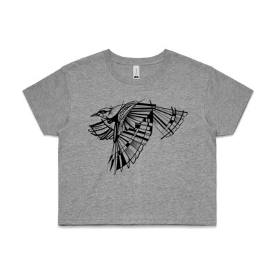 B&W Geometric Tui - Womens Crop Tee Thumbnail