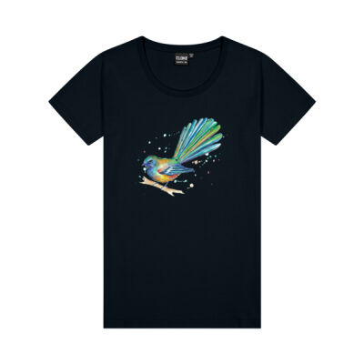 Teal Fantail Splash - Womens Silhouette Tee Thumbnail