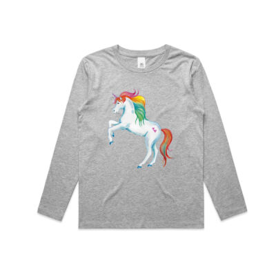Rainbow Unicorn - Kids Longsleeve Tee Thumbnail