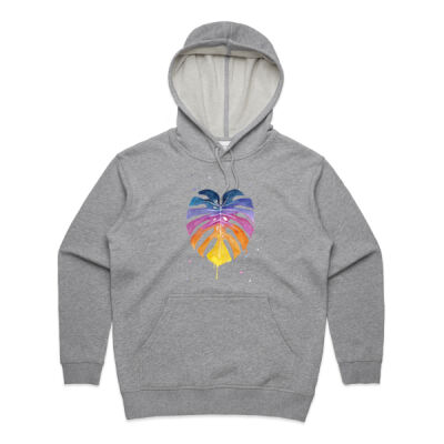 Rainbow Monstera - Womens Premium Hood Thumbnail
