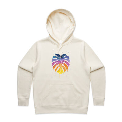 Rainbow Monstera - Womens Stencil Hood Thumbnail