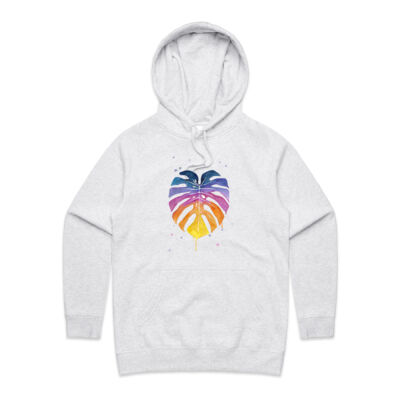 Rainbow Monstera - Womens Supply Hood Thumbnail