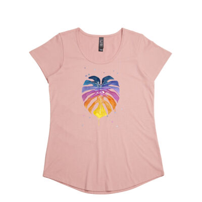 Rainbow Monstera - Womens Stacy Tee Thumbnail