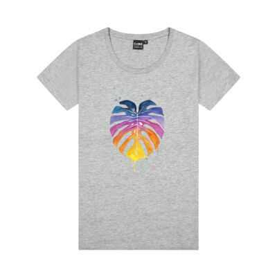 Rainbow Monstera - Womens Silhouette Tee Thumbnail