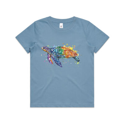 Rainbow Turtle - Kids Youth T shirt Thumbnail