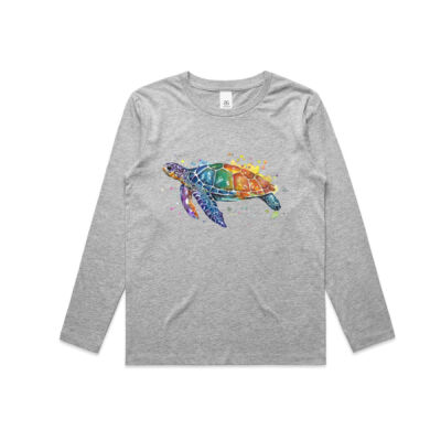 Rainbow Turtle - Kids Longsleeve Tee Thumbnail