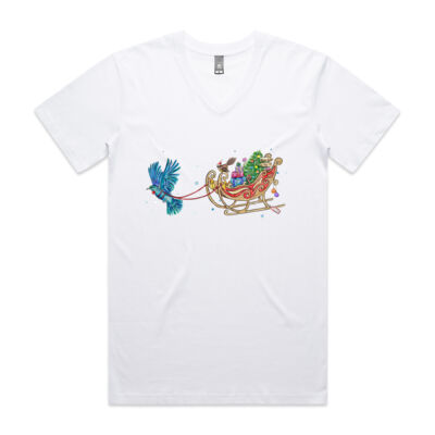 NZ Christmas - Mens Tarmac V Neck Tee Thumbnail