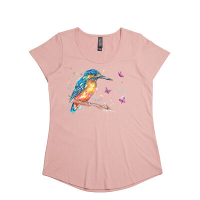 Kingfisher and Butterflies - Womens Stacy Tee Thumbnail