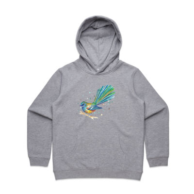 Teal Fantail Splash - Kids Supply Hoodie Thumbnail