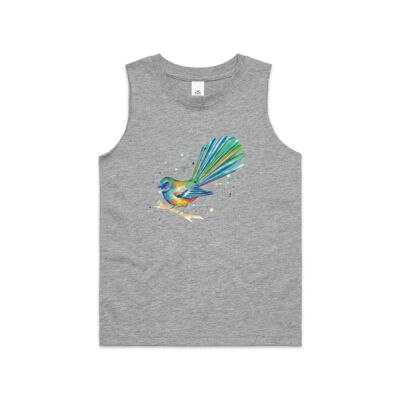 Teal Fantail Splash - Kids Barnard Tank Thumbnail