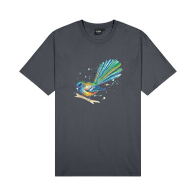 Teal Fantail Splash - Kids Outline Tee Thumbnail