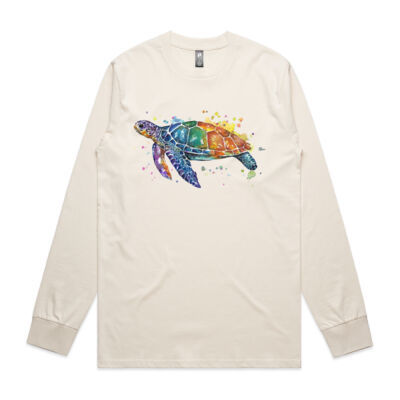 Rainbow Turtle - Mens Classic Long Sleeved Tee Thumbnail