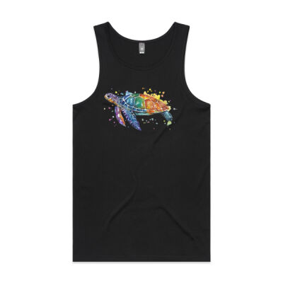 Rainbow Turtle - Mens Lowdown Singlet Thumbnail