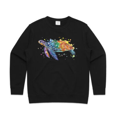 Rainbow Turtle - Womens Premium Crew Thumbnail