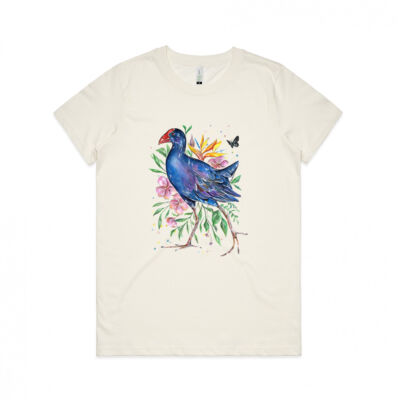 Garden Pukeko - Womens Maple Organic Tee Thumbnail