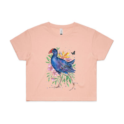 Garden Pukeko - Womens Crop Tee Thumbnail
