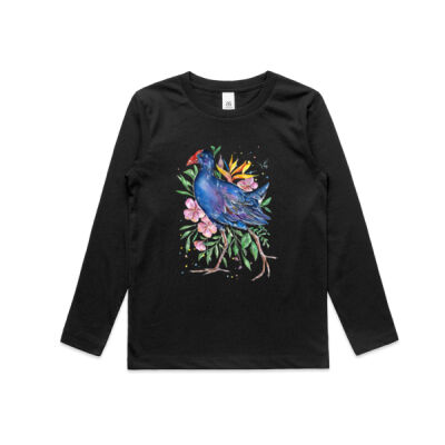 Garden Pukeko - Kids Longsleeve Tee Thumbnail