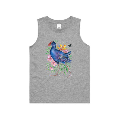 Garden Pukeko - Kids Barnard Tank Thumbnail